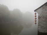 Riverside in the morning fog, Xi Tang, China Photographic Print by Masahiro Sato