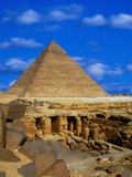 Tombs Near Pyramid of Khafre Photographic Print by Larry Lee
