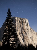 Night View of El Capitan, illuminated by a full moon Photographic Print by Paul Souders