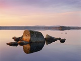 Calm lake at sunset Photographic Print by Hans Strand