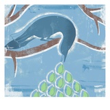 Bird on branch dropping leaves. Giclee Print by James O'Brien