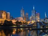 The Yarra River and Melbourne Skyline Photographic Print