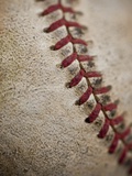 Close-up of worn baseball surface Photographic Print by Sung-Il Kim