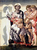 The Madonna and Child with Saint John and Angels Photographic Print by Michelangelo Buonarroti