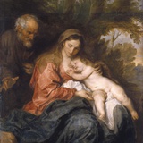 Rest on the Flight into Egypt by Anthony van Dyck Fotografisk tryk