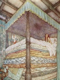 The Princess and the Pea Fotografisk tryk af Edmund Dulac The Princess and the Pea Fotografisk tryk af Edmund Dulac