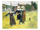 Breton Girls Dancing, Pont-Aven Giclee Print by Paul Gauguin