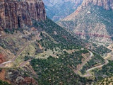 Switchbacks up a mountain Photographic Print by Mark A. Johnson
