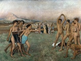 Young Spartans Fotografie-Druck von Edgar Degas