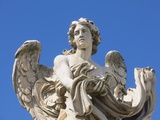 Angel statue on Sant'Angelo Bridge Photographic Print by Jean-pierre Lescourret