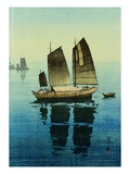 Forenoon, from a Set of Six Prints of Sailing Boats Lámina giclée por Hiroshi Yoshida
