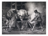 Farrier at Work Photographic Print by Stapleton Collection 