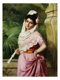 An Elegant Spanish Beauty Giclee-trykk av John Burgess An Elegant Spanish Beauty Giclee-trykk av John Burgess