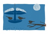 Winter Birds Giclee-trykk av Anne Bryant Winter Birds Giclee-trykk av Anne Bryant