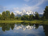 Beaver Pond with Teton Range in Distance Photographie par Craig Tuttle