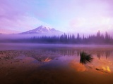 Fog Hanging Over Reflection Lake Photographic Print by Craig Tuttle