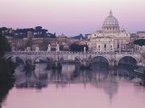 Tiber River and St. Peter's Basilica Photographic Print by John & Lisa Merrill