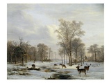 A Winter Landscape Reproduction procédé giclée par Jacobus-Theodorus Abels