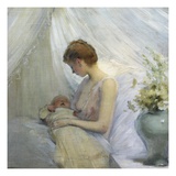 Young Woman and Baby Reproduction procédé giclée par Henry Jules Jean Geoffroy