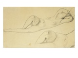 A Reclining Female Nude reproduction procédé giclée par Jean-Auguste-Dominique Ingres