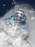 Skier in deep powder snow Photographic Print by Lee Cohen