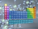 Periodic table of the elements and molecules Photographic Print