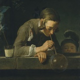 Bubble Blower Photographie par Jean-Baptiste Simeon Chardin