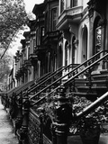 Stoops on 19th Century Brooklyn Row Houses Photographic Print by Karen Tweedy-Holmes