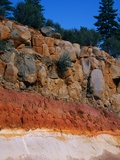 Roadcut Exposing Geologic Strata Photographic Print by Mark E. Gibson