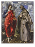 Saint John the Evangelist and Saint Francis Giclee Print by El Greco Saint John the Evangelist and Saint Francis Giclee Print by El Greco
