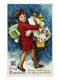 A Joyous Christmas. A Wish of Kindly Meaning and Greeting from a Friend Giclee Print by Ellen H. Clapsaddle