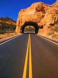 Highway Passing Through a Hill Photographic Print by Joseph Sohm