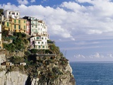 Houses on Sea Cliff in Manarola Photographic Print by John & Lisa Merrill