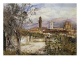 Florence, the Duomo from the Mozzi Garden Giclee Print by Henry Roderick Newman