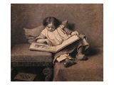 Le livre d'images Reproduction procédé giclée par Eastman Johnson