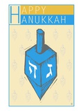 Happy Hanukkah, with a Dreidel Reproduction procédé giclée par Steve Collier