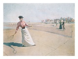 Game of Tennis Giclée-Druck von Albert Lynch