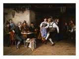 Interior of a Weinstube Giclee Print by Paul Felgentreff