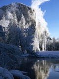 El Capitan and Merced River in Winter Photographic Print by Douglas Schwartz