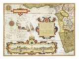 Map of Western Africa by Arnold Florent van Langren after Jan Huygen van Linschoten Giclee Print by Stapleton Collection 