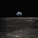 Earth Rising Above the Moon Fotografisk tryk Earth Rising Above the Moon Fotografisk tryk