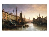 A View of Amsterdam, the Netherlands Giclee Print by Charles Euphrasie Kuwasseg