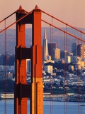 Golden Gate Bridge and San Francisco Skyline Photographic Print by Paul Souders