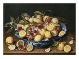 Still Life of Lemons, Oranges, and Pomegranates Giclee Print by Jacob van Hulsdonck