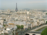 Eiffel Tower and Paris as Seen from Notre Dame Photographie par Louie Psihoyos