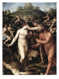 Hercules and the Muses Reproduction procédé giclée par Alessandro Allori