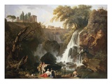 Cascade at Tivoli, Italy Giclée-Druck von Claude-Joseph Vernet
