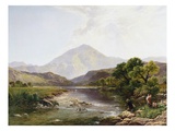 Moel Hebog from the Stepping Stone, Wales Giclee-trykk av Henry John Boddington