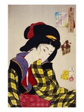 Looking Shy: The Appearance of a Young Girl of the Meiji Era Lámina giclée por Taiso Yoshitoshi Looking Shy: The Appearance of a Young Girl of the Meiji Era Lámina giclée por Taiso Yoshitoshi