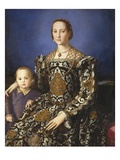 Eleonora of Toledo with Her Son Giclée-Druck von Agnolo Bronzino